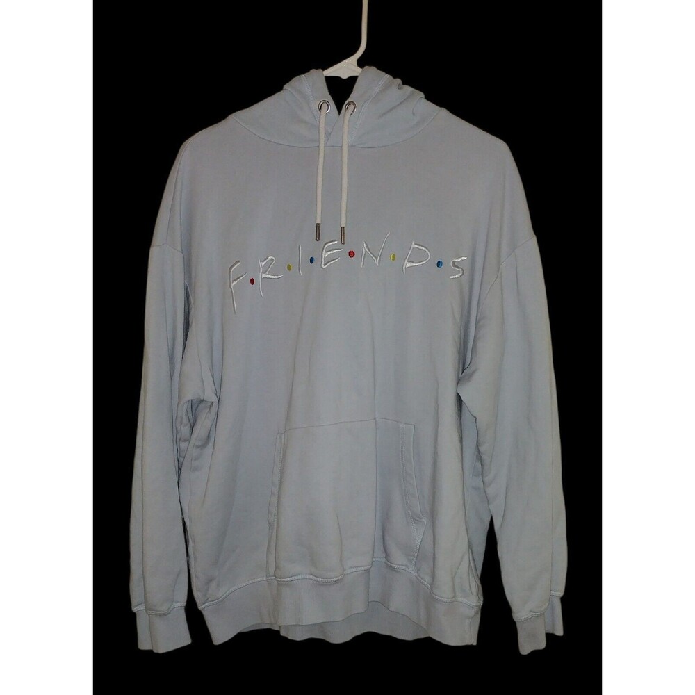 FRIENDS Light Blue Hoodie Pullover H&M Size MEDIUM UNISEX